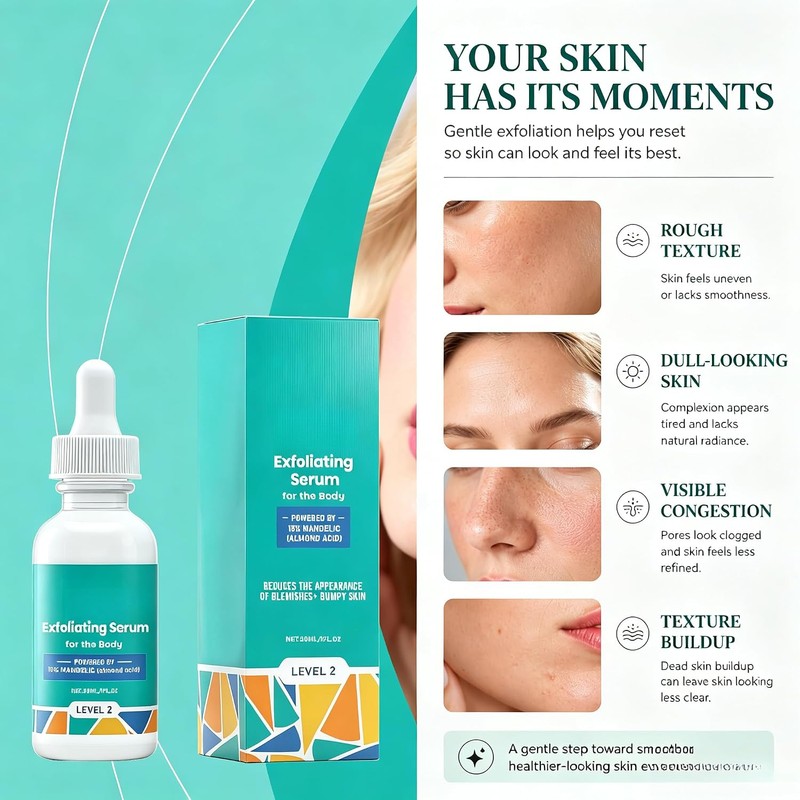15% Mandelic Acid Serum for Face – Gentle AHA Exfoliant