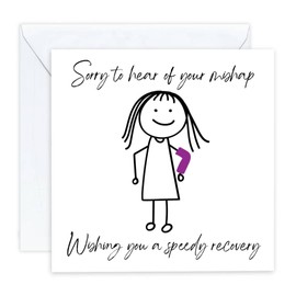 get well soon card Broken arm sorry about your mishap speedy recovery