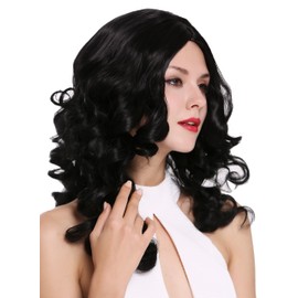 WIG ME UP - 6069-1B Women's Wig Long Middle Parting Elegant Spiral Curls Curls Black