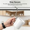 LUCTHY 10 Pcs S Hooks with Safety Buckle, Silver Heavy