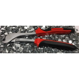 YueCXX J-Clip Pliers + 2 LBS of J-Clips, Red, Heavy Duty Forged Steel, Ergonomic Grip