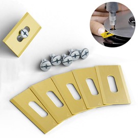 Kjzeex Replacement Robot Lawnmower Blades for Robotic Lawnmower, 32 Pack Lawn Mower Blades for Husqvarna Automower/Gardena Robotic (Gold)