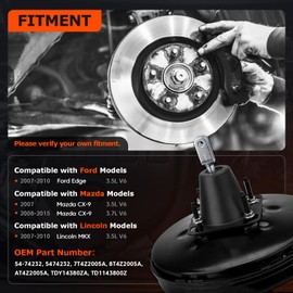 FILTERUP 54-74232 Vacuum Power Brake Booster Compatible with 2007-2010 Lincoln MKX, 2007-2010 Ford Edge, 2007-2015 Mazda CX-9 3.5L 3.7L V6 Replace # 7T4Z2005A 8T4Z2005A AT4Z2005A TDY14380ZA TD1143800Z