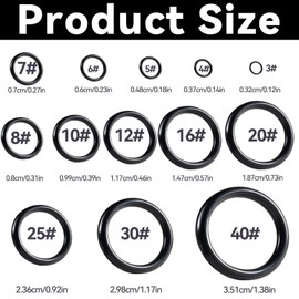 aiyraa 26 Pcs Fishing Rod Repair Kit, 13 Sizes Rod Ceramic Guides Ring Set,Fishing Rod Eyes Repair Kit, Fishing Accessories Set, Replacement for Rod Tip Repair