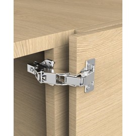 Chibery 2 Pack 180 Degree Soft Close Cabinet Hinges, Lazy Susan & Kitchen Corner, 48mm Hole Distance, Concealed Face Frame & Frameless, Hidden Self Closing, Smooth Slow 3D Adjustment for Fold Cupboard