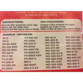 Koblenz Filtro De Aspiradora Koblenz Original De 3 Paquetes Con Liga