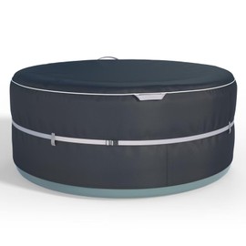 XCZ Portable Hot Tub Cover, Inflatable Hot Tub Full Coverage - Waterproof, Sunproof, Dustproof, Fits Most 4 Person/77 Inch Inflatable Hot Tub Spa, Round (Black， Cover Only)