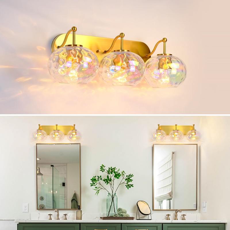 7" Glass Shade Replacement for E26 Pendant Lights, Colorful Hammered