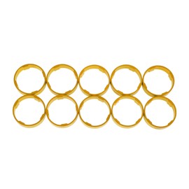 HEROFFIX Bicycle Headset Spacers 10mm Bike Handlebar Stem Spacers 28.6mm 1-1/8" Gold Tone Aluminum Alloy 10 Pcs