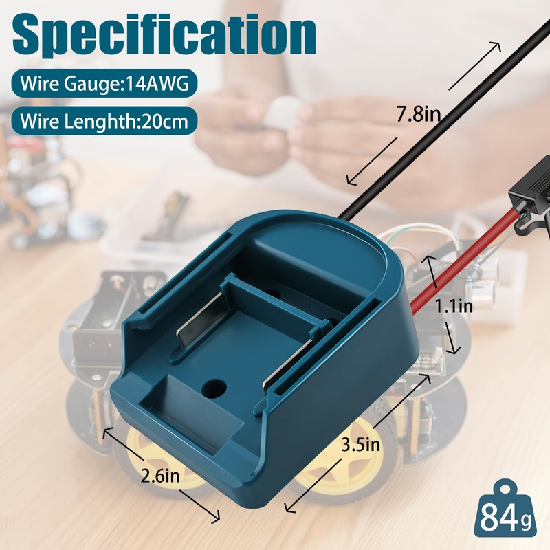 2 Pack Power Wheel for Makita 18V Battery Adapter, Power
