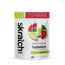 Skratch Labs Skratch Labs Hydration Powder | Sport Drink Mix | Electrolytes Powder for Exercise, Endurance, and Performance | Raspberry Limeade with Caffeine | 20 Servings | Non-GMO, Vegan, Kosher