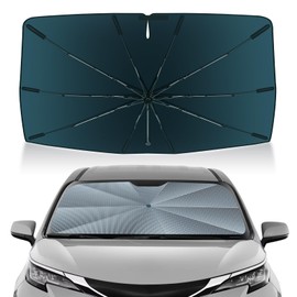 Autorder Windshield Sun Shade Umbrella for 2021-2025 Toyota Sienna Accessories,Upgraded Ice Crystal Material,Easy Setup Umbrella Sunshade for Car Windshield,100% Sun Blocking