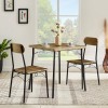 Vecelo 3/5 Piece Dining Table Set Chairs Wood Dinette Table