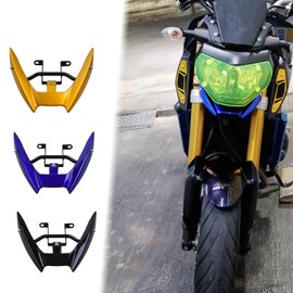 Midimttop Motorcycle Front Fairing Beak Nose Cone Aerodynamic Wing Extension Extender Cover Trim Spoilers fit for Ya-ma-ha MT09 FZ09 MT-09 FZ-09 Accessories 2014 2015 2016 (Black)