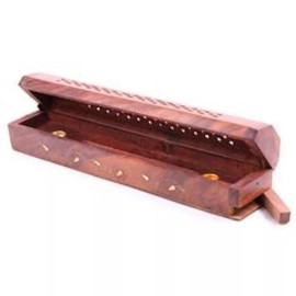 Smell Me Wooden coffin Incense Burner/Sticks/