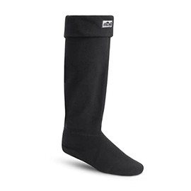 Polar Womens Thermal Fleece Welly Wellington Boot Warm Cosy Soft Wellie Socks - Black - M