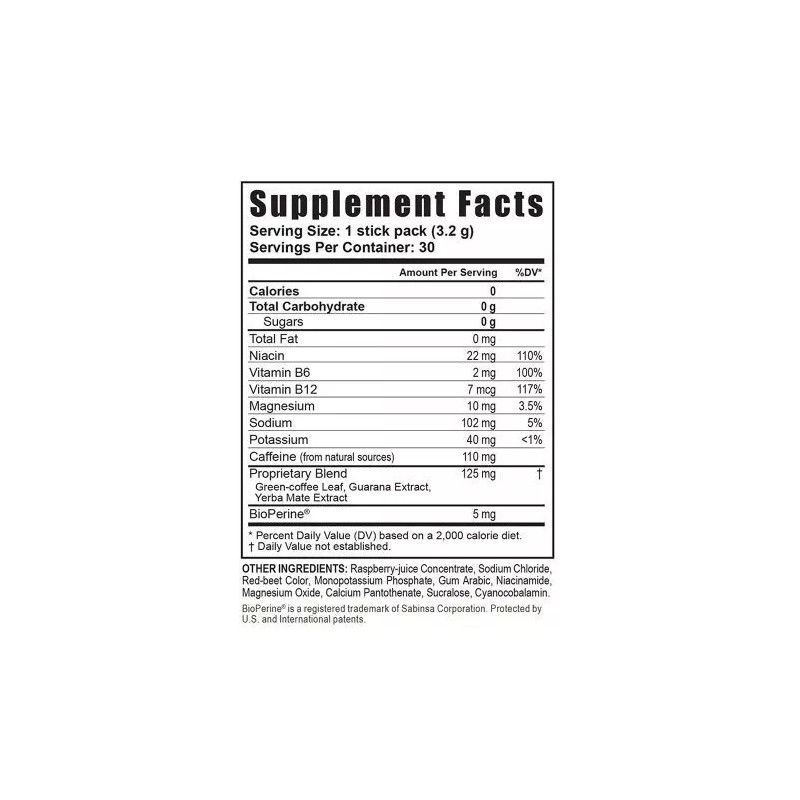 Youngevity Electro Fuel / Raspberry / Natural Energy Drink Mix