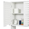 Home Basics, (White Toilet Storage Cabinet