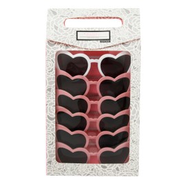 Foster Grant Women's Heart Bachelorette Party Pack Sunglasses, Shiny White Floral, 52mm