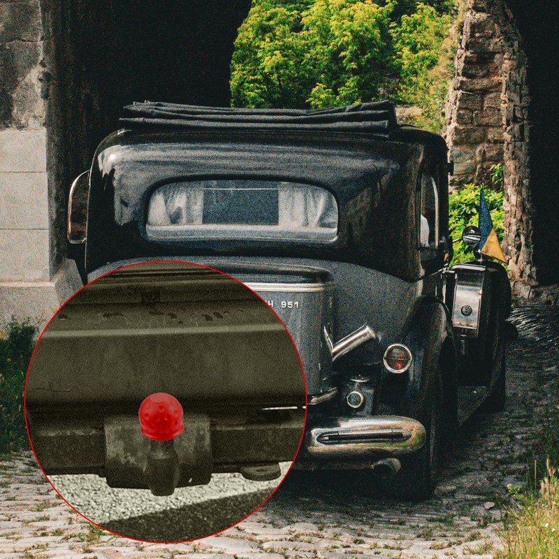 Rumyve 1-Piece Trailer Hitch Ball Cover - Abrasion-Resistant and Dust-Proof