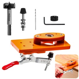 35 mm Hinge Drilling Template, Hinge Drilling Gauge Set, with Forster Drill 35 mm Concealed Hinge Device, Hinge Drilling Template, Hinge Schablon for DIY Woodworking