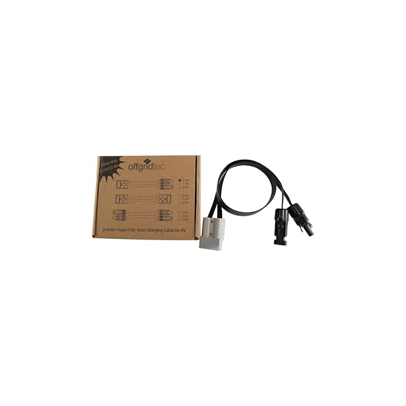 Anderson to PV Male Flat Cable (Super Flat) 4 mm²
