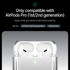 Arc Pulse Compatible with AirPods Pro Case (2024), Minimalist Protective Shock Absorption Aluminum Shells + Elastomer Inlays, Slide-On Fit Charging Case Cover