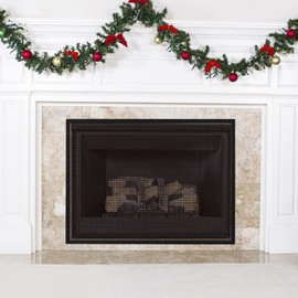 Fireplace Screen Safe Mesh Gate Mesh Screen Child Proof Existing Fireplace Barrier Guard Net Adhesive Cover Fire Place Doors for The Living Room Indoor Toddler Baby Pets 45 * 34inch