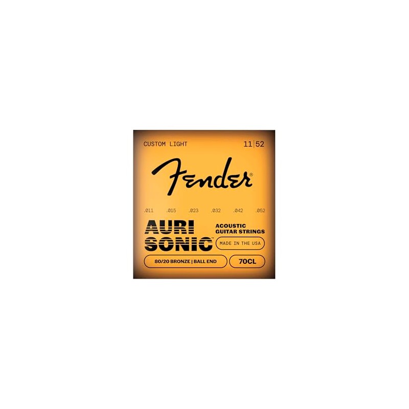 Fender Cuerdas de guitarra Acousitc de bronce 80/20, extremo de