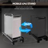 Hovadova Adjustable Mobile CPU Stand, Ventilated Computer Tower Stand with