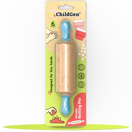 Children's Rolling Pin ChildGen Bookwood, Kneading Accessories, Kneading Tool, Kneading Accessories, Rolling Pin Children - Blue