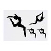 4 x 'Leaping Dancer' Temporary Tattoos - Water Resistant, Skin-Safe,