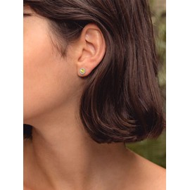 ChicSilver 925 Silver Stud Earrings, Birthstone Earrings for Women Girls, Small Cubic Zirconia Earrings, Hypoallergenic Fashion Jewellery for Birthday, Valentine's Day