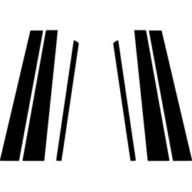 Rvinyl Pillar Post Pre Cut Window Trim Kits in Gloss Black Compatible with Honda CR-V 2002-2006 - Adhesive Backs