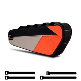 WEEROCK Bike Frame Bag Bicycle Waterproof Triangle Bag Bike Under Top Tube Bag 2.5L Large Capacity for Mountain Bike Road Bike, Orange
