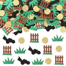 Lawnmower Birthday Party Decorations, 200Pcs Lawn Mover Confetti Glitter for Table, Lawnmower Farmyard Farm Tractor Birthday Party Supplies