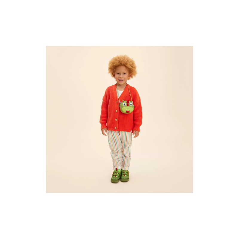 Affenzahn Children's Wallet Neck Pouch for Children, Dragon - Green