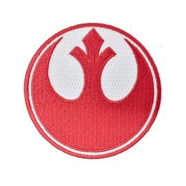Rebel Alliance Red Squadron Embroidered Iron on Patch. Size 75mm in Diameter.