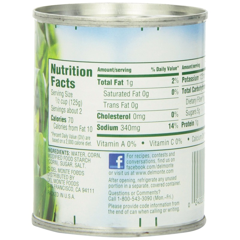 Del Monte Cream Style Corn, 8.25 Ounce (Pack of 12)