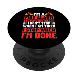 Fire Alarm Installer Systems Technician House Detector PopSockets Swappable PopGrip