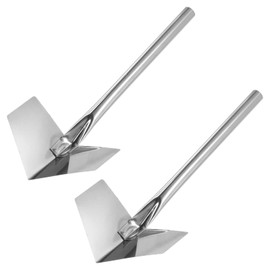 sourcing map Inside Corner Trowel 3.5 Inch Drywall Corner Tool Stainless Steel Corner Shaping Tool 2pcs