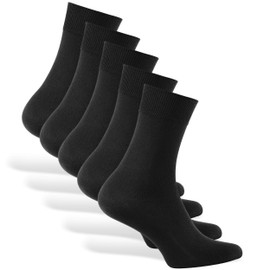 Reslad Business Socks (10 Pairs I 5 Pairs) Women & Men Comfortable Cotton Without Pressing Seam I Long Durability (Without Lint), Black Pack of 10