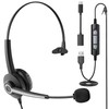 Wantek Headset USB Type-C Single Ear with Noise Cancelling Mic