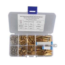 ZDE 182pcs M2.5 Series Male Female Hex Column Brass Standoff Spacer Screws Nuts Assortment Kit for Raspberry Pi with M2 Screws 30mm FFC Cable 50mm FFC Cable for PCIe to NVMe SSD Adapter Board