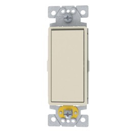 Square D by Schneider Electric X-Series Momentary Rocker Light Switch, Single Pole Light Switch, Modular Design for Easy Color Upgrades, 1 Gang, 15 Amp, 120/277V, UL Listed, Light Almond (SQR14106LA)