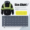 Sicalobo Men's High Visibility Work Jacket, Reflective Waterproof Cashmere Lining