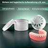 Denture Container, Denture Box with Removable Insert, Secure Screw Lid