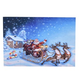 Christmas Tapestry Father Christmas Deer Pattern Wall Hanging Blanket Background Decoration for Bedroom230 X 180cm / 90.6 X 70.9in