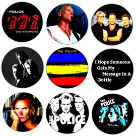 The Police Buttons Collection 80's Band Pins Best Friend Birthday Gift
