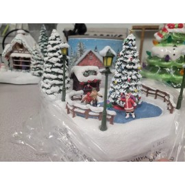 Teleflora 2024 Thomas Kinkade Teleflora Oh What Fun Ice Skating Rink Christmas Village